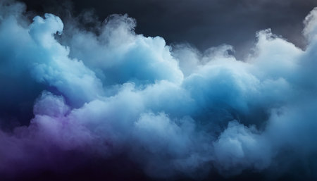 Fantasy cloudscape. Abstract background. 3D rendering illustration.の素材