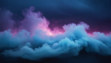 Fantasy cloudscape. Colorful fantasy sky. 3D illustrationの素材