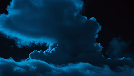 Blue sky with white clouds. Abstract background of stormy clouds.の素材