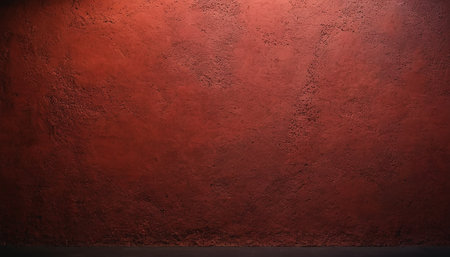 Grunge red wall background texture. 3d render illustration.の素材