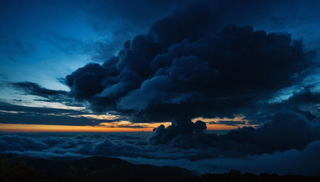 Cloudscape, Colored Clouds at Sunset near the Sea of Cloudsの素材