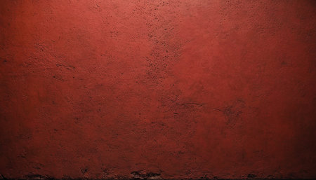 Background of red grunge wall. Texture of old red wall.の素材