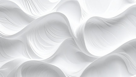 White abstract background with smooth lines. 3d rendering, 3d illustration.の素材