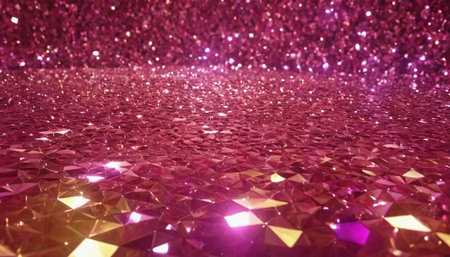 Glittering background with diamond shapes. 3d rendering, 3d illustration.の素材