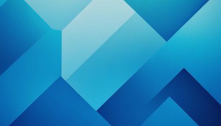 Abstract blue geometric background. 3d rendering, 3d illustration.の素材