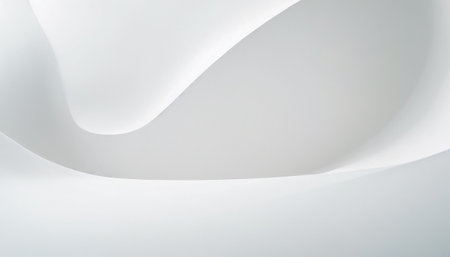 Abstract white background with curved curved lines. 3d rendering, 3d illustration.の素材