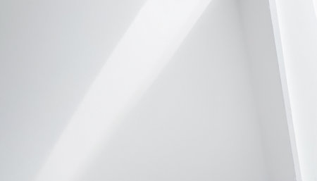 Abstract white interior background with shadow on the wall. 3d renderingの素材