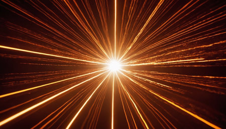 abstract rays of light and lens flare - perfect background with space for text or imageの素材