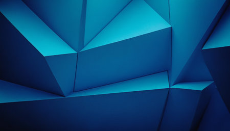 Abstract blue polygonal background, 3d rendering. Computer digital drawing.の素材