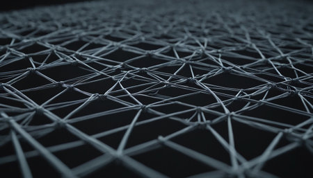 Abstract polygonal space low poly dark background with connecting dots and lines. Connection structure. 3d renderingの素材