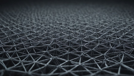 Abstract 3d rendering of chaotic structure. Futuristic background design.の素材