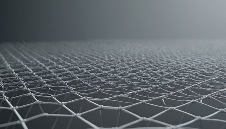 Abstract 3d rendering of polygonal mesh. Futuristic technology style. Elegant background for business presentations.の素材