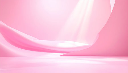 Abstract pink background with soft light and shadow. 3d rendering.の素材