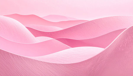 Abstract background with pink waves. 3d rendering, 3d illustration.の素材