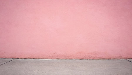 Pink concrete wall and floor. Abstract background and texture for design.の素材