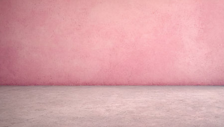 Empty room with concrete floor and pink wall. Mock up, 3D Renderの素材