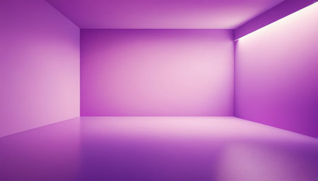 Purple empty room with window in the middle. 3d renderingの素材