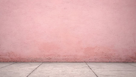 Empty room with pink wall and concrete floor. Mock up, 3D Renderの素材