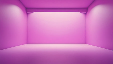 Abstract empty room with pink wall and floor. 3D Renderingの素材