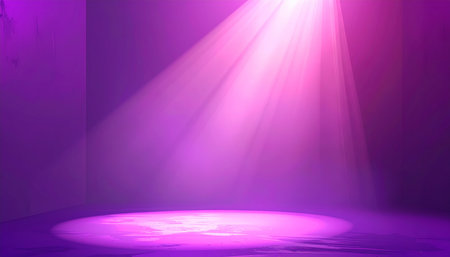 Purple stage background with spotlights and spotlights. Vector illustrationの素材