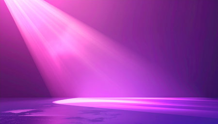 Purple stage with spotlights. Background for your design. Vector illustrationの素材