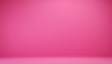Empty room with pink wall, 3d rendering. Computer digital drawing.の素材