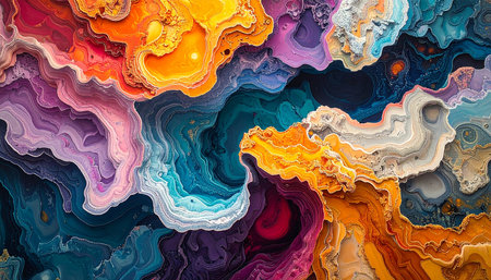 Abstract colorful background. 3d rendering, 3d illustration. Computer digital drawing.の素材