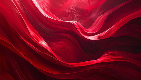 Abstract red wavy background. 3d rendering, 3d illustration.の素材