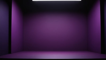 Purple studio background with spotlights. 3d render illustration.の素材