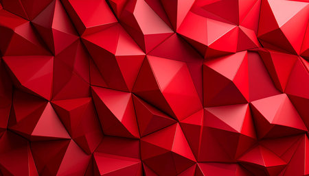 Abstract 3d rendering of chaotic red polygonal background. Creative Design Templatesの素材