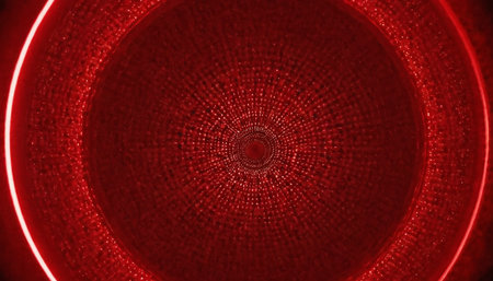 Abstract red light background. 3d rendering 3d illustration. Computer digital drawing.の素材