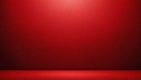 Red gradient background with spotlight and red wall. 3D Renderingの素材