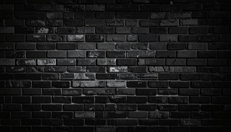 Black brick wall texture background. Black brick wall texture background. Black brick wall background.の素材