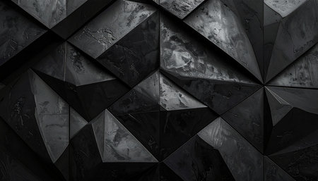 Abstract black and white geometric background. 3d rendering, 3d illustration.の素材