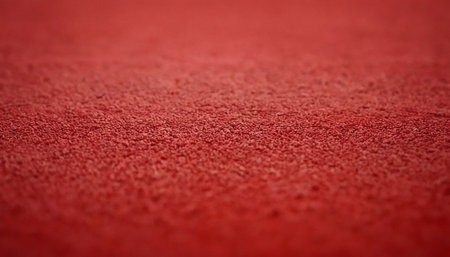 Athletics running track background, close-up view.の素材