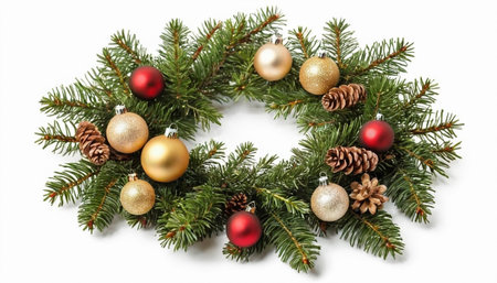 Christmas background with snowflakes and snowdrift on wooden boardの素材