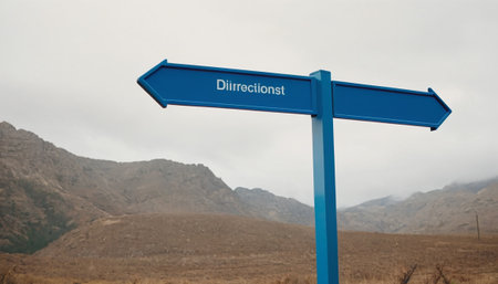 Direction sign to the city of Dormition, Armenia.の素材