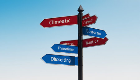 Street Sign the Direction Way to Creativity versus Dementia.の素材