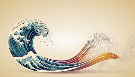 Abstract wave background. Vector illustration eps10. Clip-artの素材