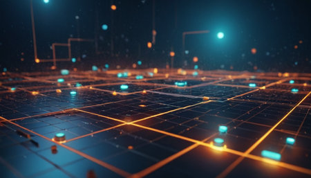 3d rendering of abstract technology concept background. Futuristic circuit board.の素材