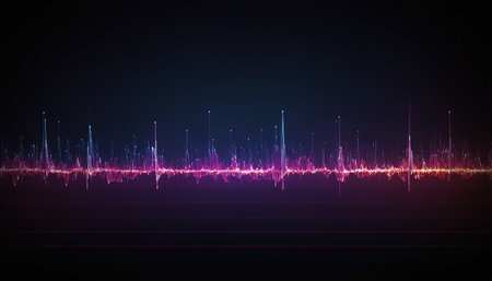 abstract background of sound wave, music equalizer, vector illustrationの素材