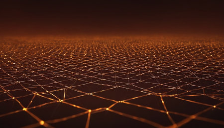 Abstract polygonal space low poly dark background with connecting dots and lines. Connection structure. 3d renderingの素材