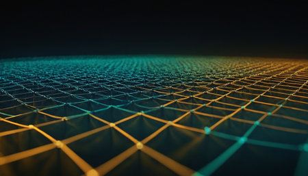 Abstract technology background. Network connection structure. 3d render illustration.の素材