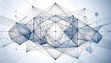 Abstract polygonal space low poly dark background with connecting dots and lines. Connection structure. 3d renderingの素材