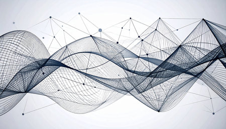 Abstract polygonal space low poly dark background with connecting dots and lines. Connection structure. 3d renderingの素材