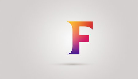 Colorful alphabet letter F logo icon design template elements for your business or company identity.の素材