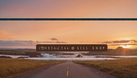 Digital composite of Composite image of empty road against beautiful sunset over oceanの素材