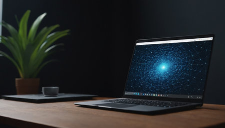 Handmade knitted toy rabbit on a yellow background. Easter concept.の素材