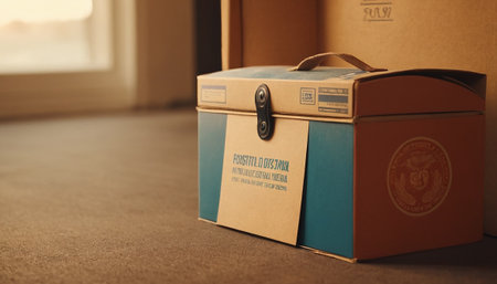 Amazon Prime Boxes on the floor. Amazon Prime is an American online shopping and delivery company.の素材