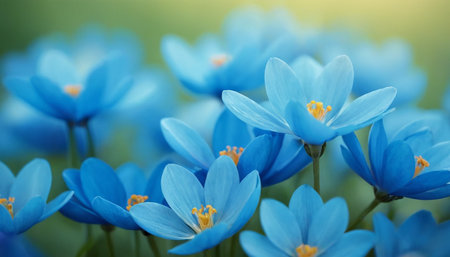 Blue crocus flowers. Floral background. Spring flowers. Macroの素材